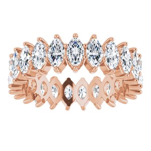 14K Rose Gold 2 1/8 CTW Natural Diamond Eternity Band Size 4