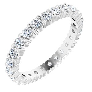 10K White Gold 3/4 CTW Lab-Grown Diamond Eternity Band Size 4
