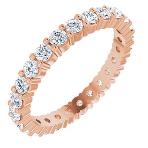 10K Rose Gold 3/4 CTW Lab-Grown Diamond Eternity Band Size 4