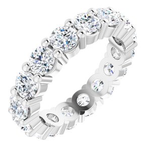 14K White Gold 2 3/8 CTW Lab-Grown Diamond Eternity Band Size 4