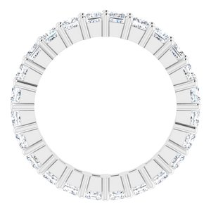 10K White Gold 1 3/4 CTW Natural Diamond Eternity Band Size 4