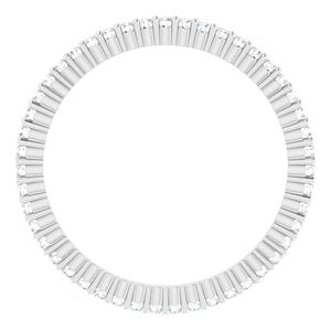 10K White Gold 1/5 CTW Lab-Grown Diamond Eternity Band Size 4.25