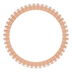 10K Rose Gold 1/5 CTW Lab-Grown Diamond Eternity Band Size 4.25