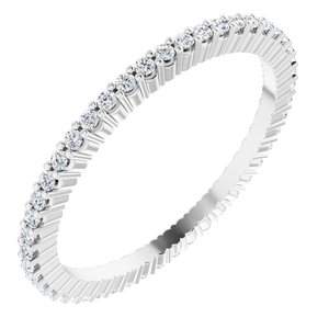 10K White Gold 1/5 CTW Lab-Grown Diamond Eternity Band Size 4.25
