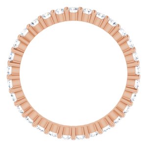 10K Rose Gold 1/2 CTW Natural Diamond Eternity Band Size 4.25