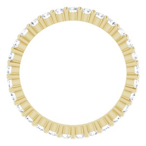 10K Yellow Gold 1/2 CTW Natural Diamond Eternity Band Size 4.25