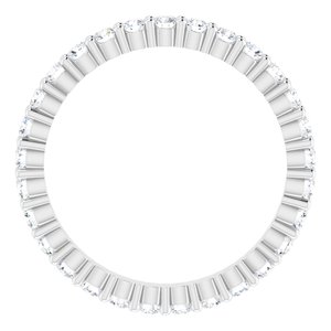 10K White Gold 1/2 CTW Natural Diamond Eternity Band Size 4.25