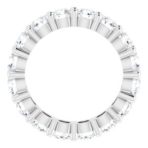 10K White Gold 2 3/8 CTW Lab-Grown Diamond Eternity Band Size 4.25