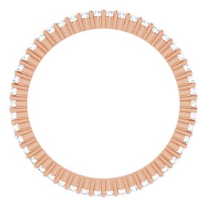 14K Rose Gold 1/6 CTW Lab-Grown Diamond Eternity Band Size 4