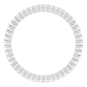 10K White Gold 1/6 CTW Natural Diamond Eternity Band Size 4