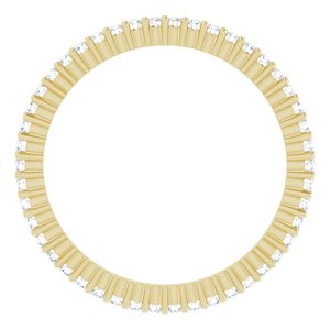 10K Yellow Gold 1/6 CTW Lab-Grown Diamond Eternity Band Size 4