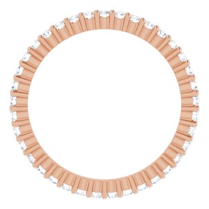 10K Rose Gold 1/3 CTW Lab-Grown Diamond Eternity Band Size 4