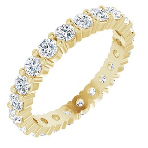 10K Yellow Gold 7/8 CTW Natural Diamond Eternity Band Size 4