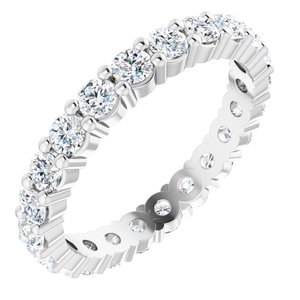 10K White Gold 7/8 CTW Lab-Grown Diamond Eternity Band Size 4