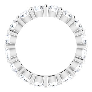 14K White Gold 2 3/8 CTW Lab-Grown Diamond Eternity Band Size 4