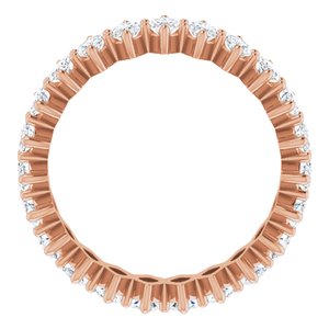 14K Rose Gold 2 1/8 CTW Natural Diamond Eternity Band Size 4
