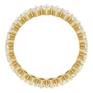 14K Yellow Gold 2 1/8 CTW Natural Diamond Eternity Band Size 4