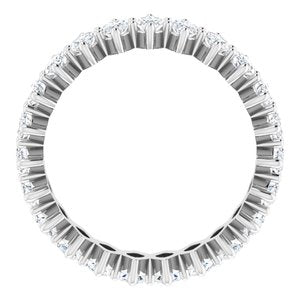 Platinum 2 1/8 CTW Natural Diamond Eternity Band Size 4