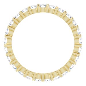 10K Yellow Gold 3/4 CTW Lab-Grown Diamond Eternity Band Size 4.25