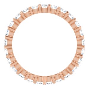 10K Rose Gold 3/4 CTW Lab-Grown Diamond Eternity Band Size 4.25