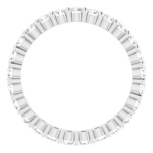 10K White Gold 3/4 CTW Lab-Grown Diamond Eternity Band Size 4.25