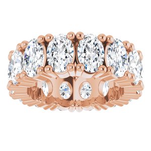 14K Rose Gold 5 5/8 CTW Lab-Grown Diamond Eternity Band Size 4.25