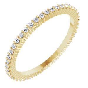 14K Yellow Gold 1/6 CTW Lab-Grown Diamond Eternity Band Size 4