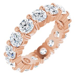 10K Rose Gold 3 5/8 CTW Natural Diamond Eternity Band Size 4