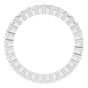 10K White Gold 1 CTW Natural Diamond Eternity Band Size 4