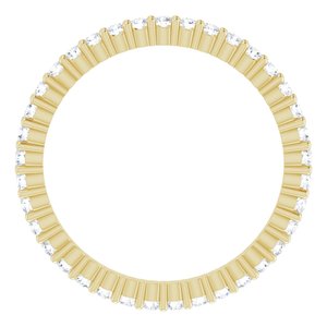 10K Yellow Gold 1/3 CTW Natural Diamond Eternity Band Size 4.25