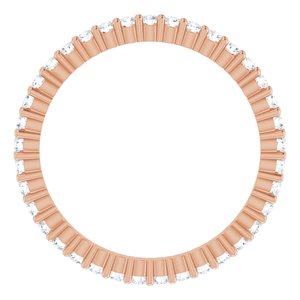 10K Rose Gold 1/3 CTW Natural Diamond Eternity Band Size 4.25