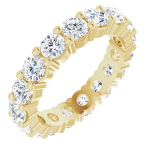 10K Yellow Gold 2 CTW Natural Diamond Eternity Band Size 4.25
