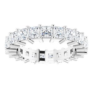 10K White Gold 2 1/3 CTW Natural Diamond Eternity Band Size 4.25