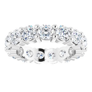 10K White Gold 3 5/8 CTW Natural Diamond Eternity Band Size 4