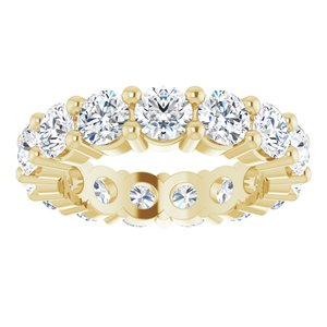 10K Yellow Gold 3 5/8 CTW Natural Diamond Eternity Band Size 4