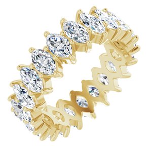 14K Yellow Gold 2 3/4 CTW Natural Diamond Eternity Band Size 4