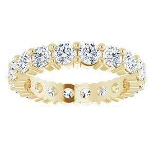10K Yellow Gold 1 5/8 CTW Natural Diamond Eternity Band Size 4