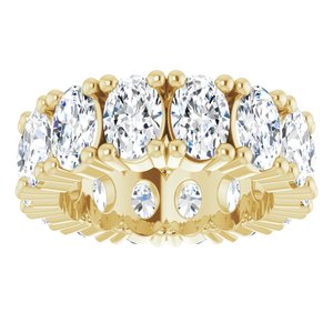 10K Yellow Gold 5 1/5 CTW Natural Diamond Eternity Band Size 4.5