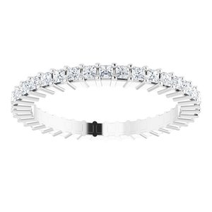 14K White Gold 3/8 CTW Lab-Grown Diamond Eternity Band Size 4