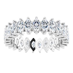 14K White Gold 1 3/4 CTW Natural Diamond Eternity Band Size 4