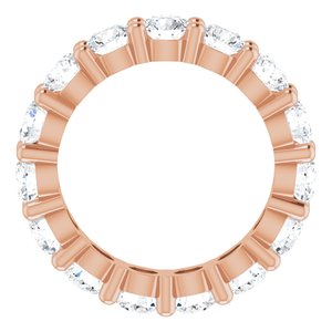 10K Rose Gold 3 5/8 CTW Natural Diamond Eternity Band Size 4.25