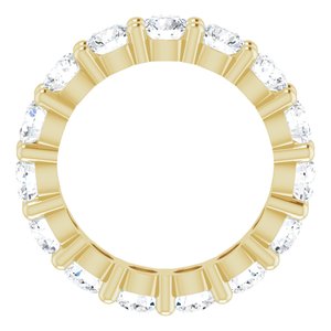 10K Yellow Gold 3 5/8 CTW Natural Diamond Eternity Band Size 4.25