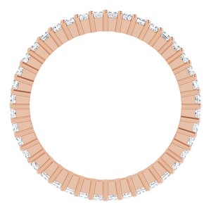 10K Rose Gold 1/2 CTW Lab-Grown Diamond Eternity Band Size 4.25