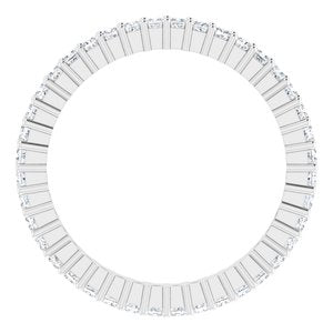 10K White Gold 1/2 CTW Lab-Grown Diamond Eternity Band Size 4.25