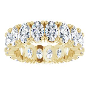 10K Yellow Gold 4 5/8 CTW Natural Diamond Eternity Band Size 4