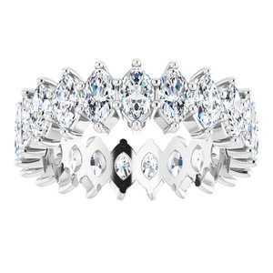 14K White Gold 2 3/4 CTW Natural Diamond Eternity Band Size 4