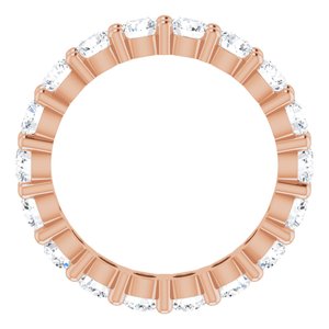 10K Rose Gold 1 5/8 CTW Natural Diamond Eternity Band Size 4.25