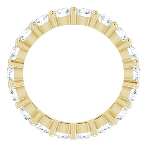 10K Yellow Gold 1 5/8 CTW Natural Diamond Eternity Band Size 4.25