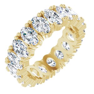 10K Yellow Gold 4 5/8 CTW Natural Diamond Eternity Band Size 4.25