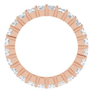 10K Rose Gold 1 3/4 CTW Natural Diamond Eternity Band Size 4.25